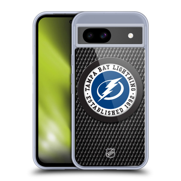 NHL Tampa Bay Lightning Puck Texture Soft Gel Case for Google Pixel 8a
