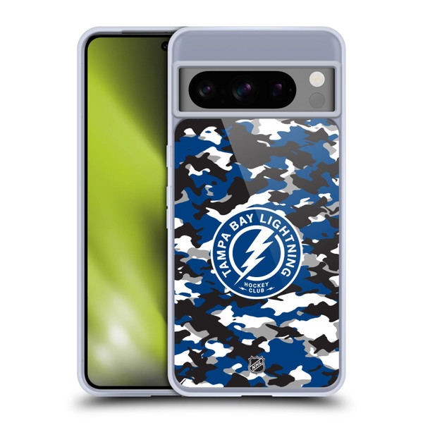 NHL Tampa Bay Lightning Camouflage Soft Gel Case for Google Pixel 8 Pro