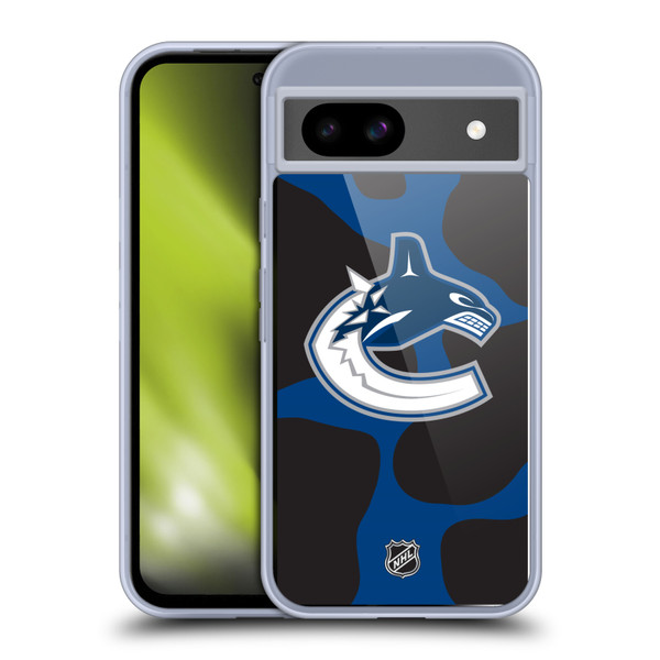 NHL Vancouver Canucks Cow Pattern Soft Gel Case for Google Pixel 8a