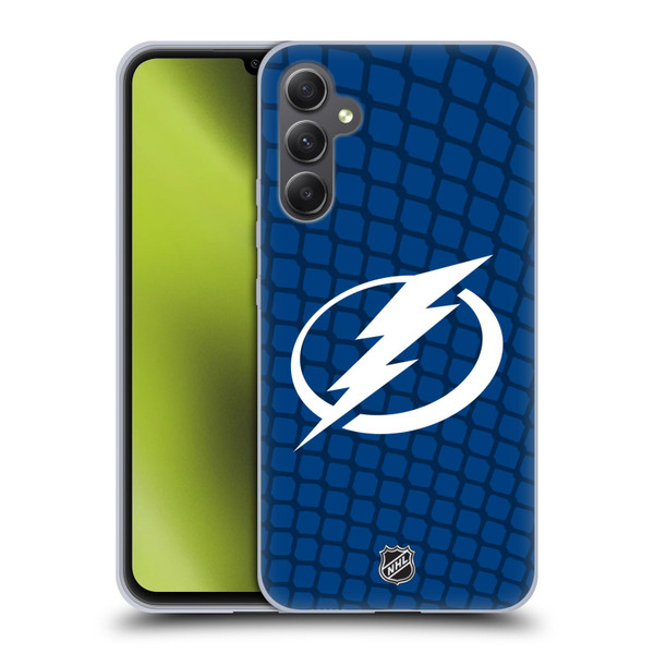 NHL Tampa Bay Lightning Net Pattern Soft Gel Case for Samsung Galaxy A34 5G