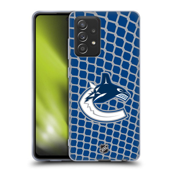 NHL Vancouver Canucks Net Pattern Soft Gel Case for Samsung Galaxy A52 / A52s / 5G (2021)