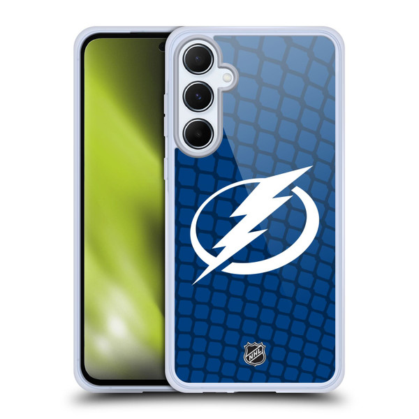 NHL Tampa Bay Lightning Net Pattern Soft Gel Case for Samsung Galaxy A55 5G