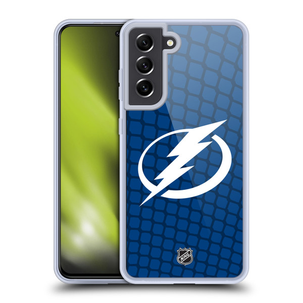 NHL Tampa Bay Lightning Net Pattern Soft Gel Case for Samsung Galaxy S21 FE 5G