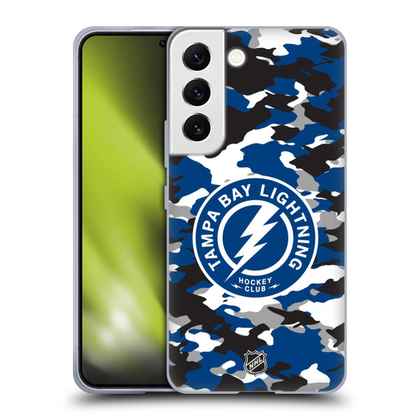 NHL Tampa Bay Lightning Camouflage Soft Gel Case for Samsung Galaxy S22 5G