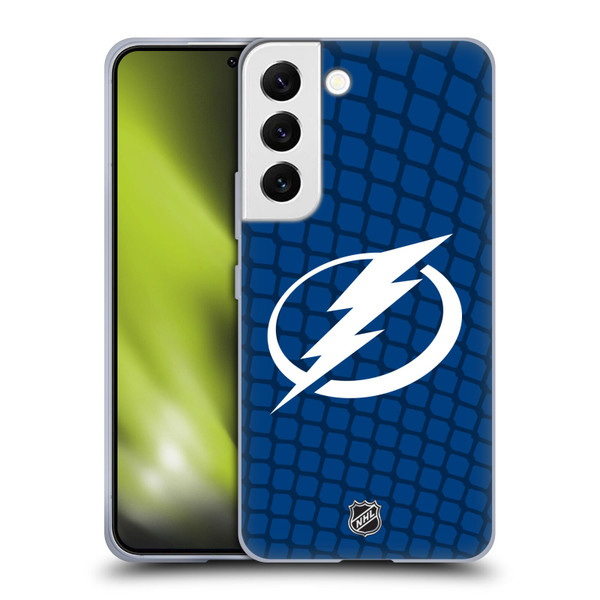 NHL Tampa Bay Lightning Net Pattern Soft Gel Case for Samsung Galaxy S22 5G