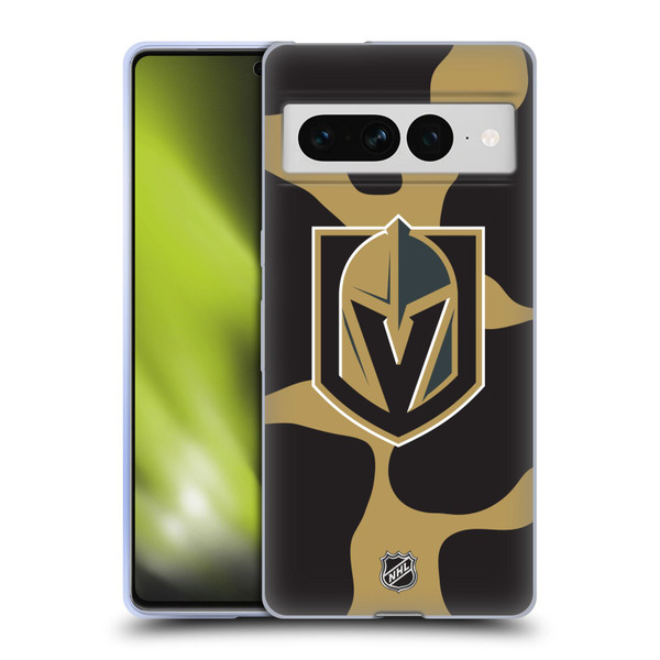 NHL Vegas Golden Knights Cow Pattern Soft Gel Case for Google Pixel 7 Pro