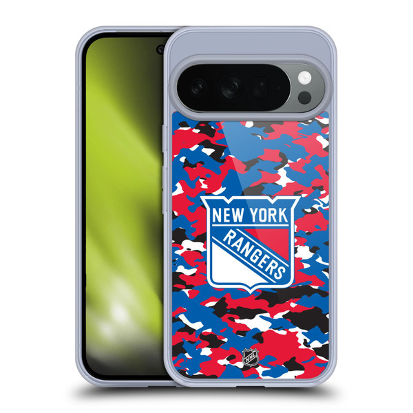 NHL New York Rangers Camouflage Soft Gel Case for Google Pixel 10