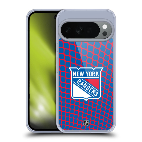 NHL New York Rangers Net Pattern Soft Gel Case for Google Pixel 10