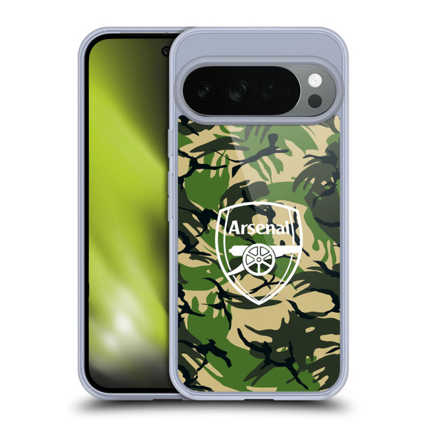 Arsenal FC Logos Camouflage Disruptive Pattern Soft Gel Case for Google Pixel 10