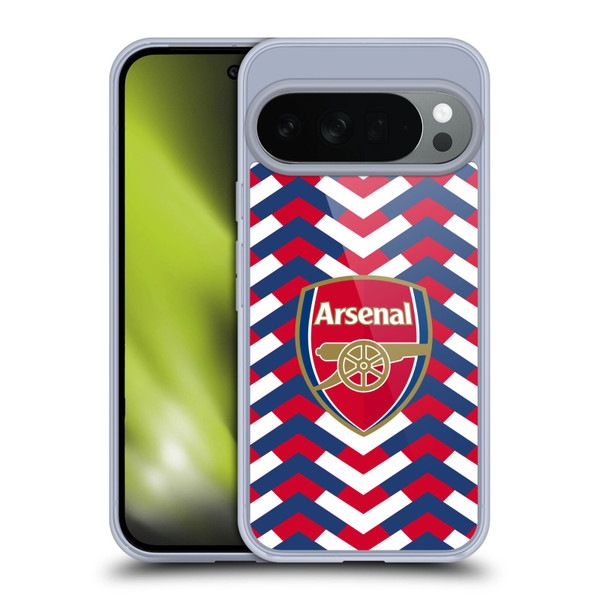 Arsenal FC Logos Zigzag Soft Gel Case for Google Pixel 10