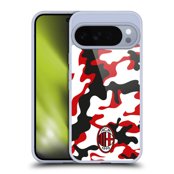 AC Milan Crest Patterns Camouflage Soft Gel Case for Google Pixel 10 Pro XL