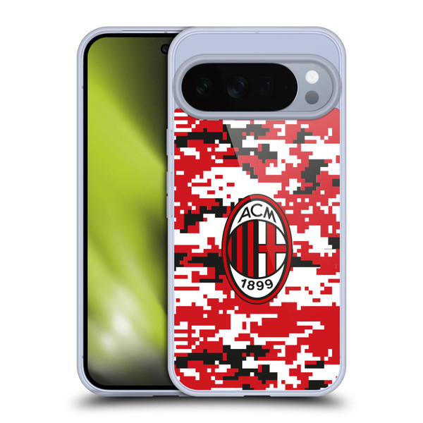 AC Milan Crest Patterns Digital Camouflage Soft Gel Case for Google Pixel 10 Pro XL