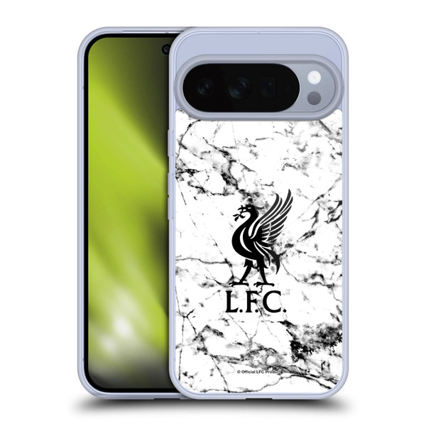 Liverpool Football Club Art Black Liver Bird Marble Soft Gel Case for Google Pixel 10 Pro XL