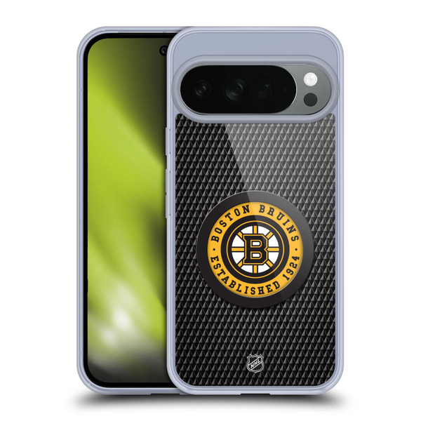 NHL Boston Bruins Puck Texture Soft Gel Case for Google Pixel 10