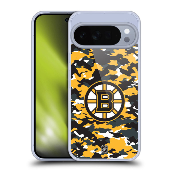 NHL Boston Bruins Camouflage Soft Gel Case for Google Pixel 10 Pro XL