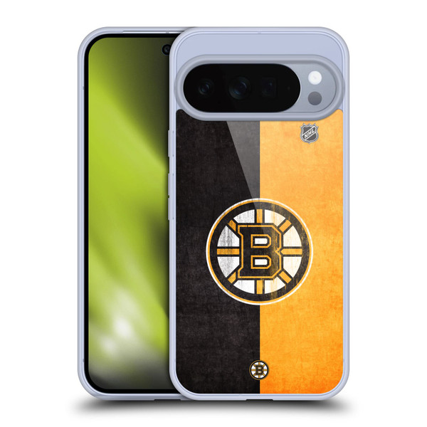 NHL Boston Bruins Half Distressed Soft Gel Case for Google Pixel 10 Pro XL