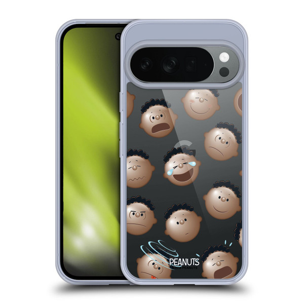 Peanuts Character Patterns Head Emotions Soft Gel Case for Google Pixel 10