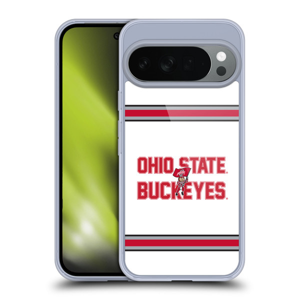 Ohio State University Logo White Stripes Soft Gel Case for Google Pixel 10
