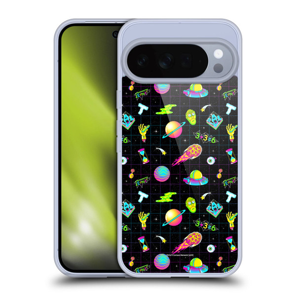 Rick And Morty Season 3 Graphics Neon Pattern Soft Gel Case for Google Pixel 10 Pro XL