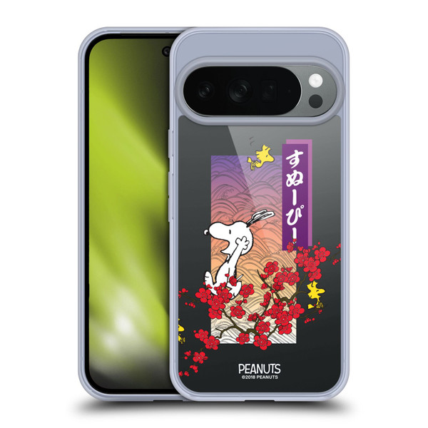 Peanuts Oriental Snoopy Cherry Blossoms 2 Soft Gel Case for Google Pixel 10