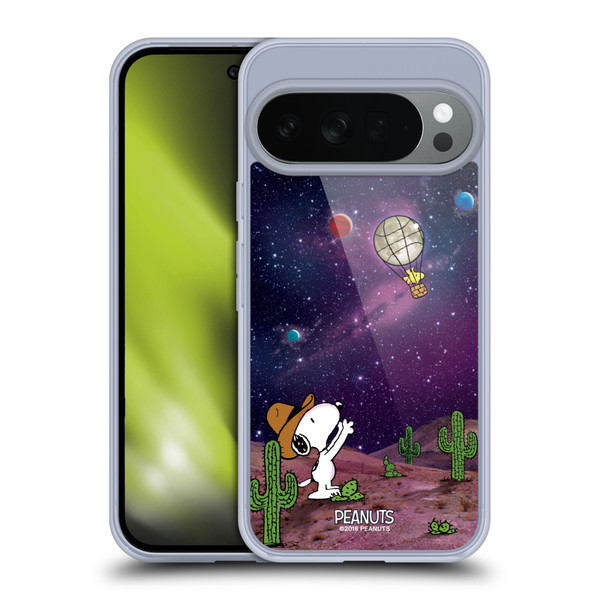 Peanuts Snoopy Space Cowboy Nebula Balloon Woodstock Soft Gel Case for Google Pixel 10