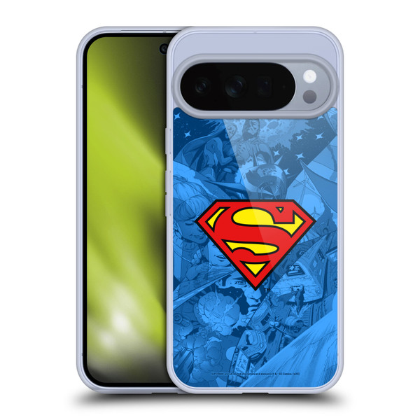 Superman DC Comics Comicbook Art Collage Soft Gel Case for Google Pixel 10 Pro XL