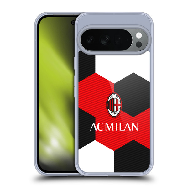AC Milan Crest Ball Soft Gel Case for Google Pixel 10
