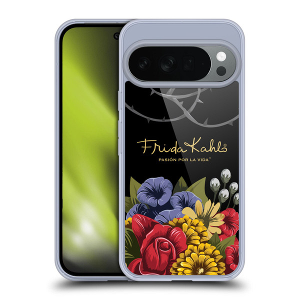 Frida Kahlo Red Florals Efflorescence Soft Gel Case for Google Pixel 10