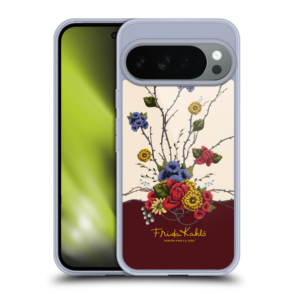 Frida Kahlo Red Florals Shrub Soft Gel Case for Google Pixel 10