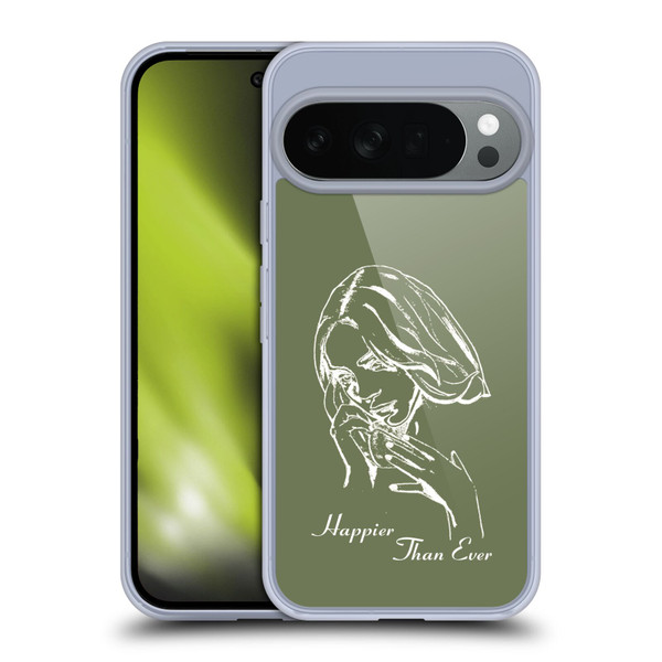 Billie Eilish Happier Than Ever Album Stencil Green Soft Gel Case for Google Pixel 10