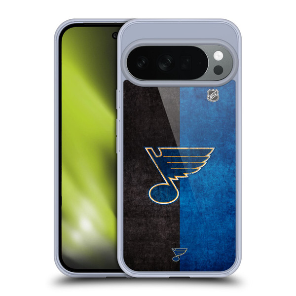NHL St Louis Blues Half Distressed Soft Gel Case for Google Pixel 10