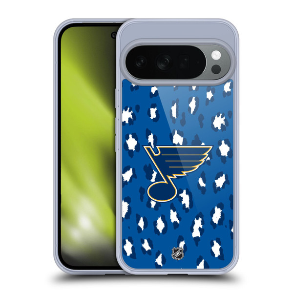 NHL St Louis Blues Leopard Pattern Soft Gel Case for Google Pixel 10