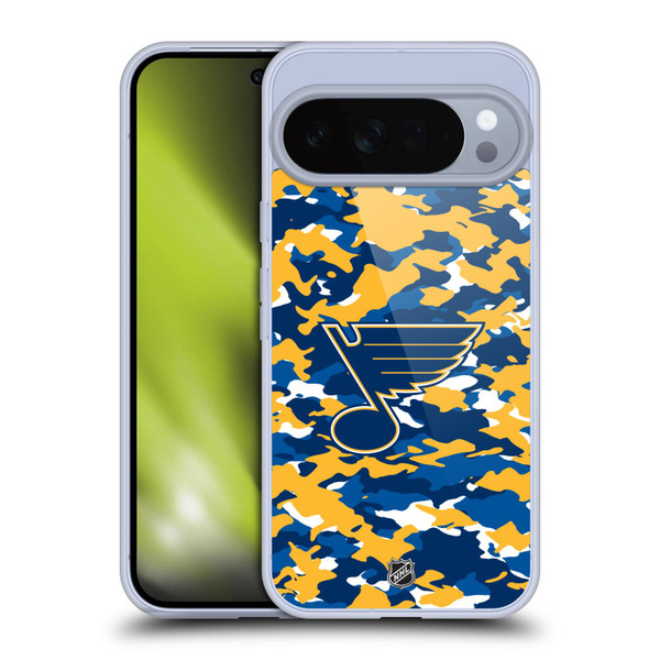 NHL St Louis Blues Camouflage Soft Gel Case for Google Pixel 10 Pro XL