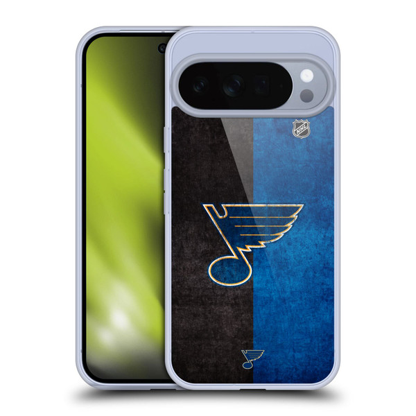 NHL St Louis Blues Half Distressed Soft Gel Case for Google Pixel 10 Pro XL