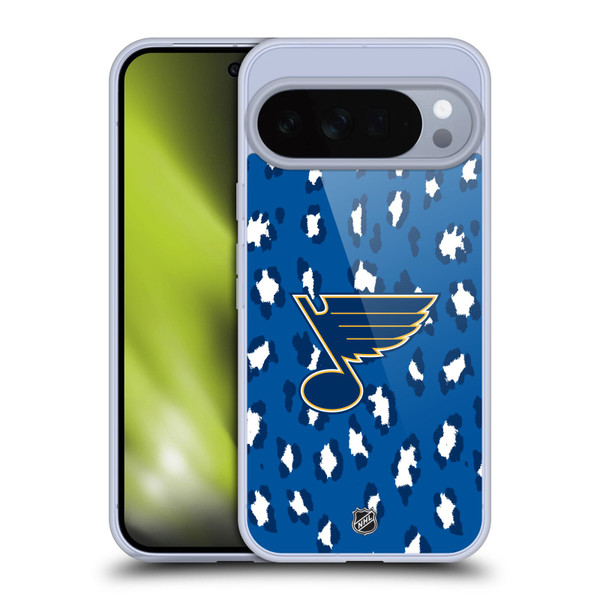 NHL St Louis Blues Leopard Pattern Soft Gel Case for Google Pixel 10 Pro XL