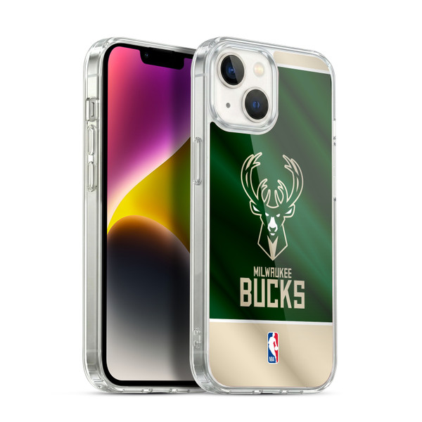 NBA Milwaukee Bucks Horizontal Banner Soft Gel Case for Apple iPhone 14