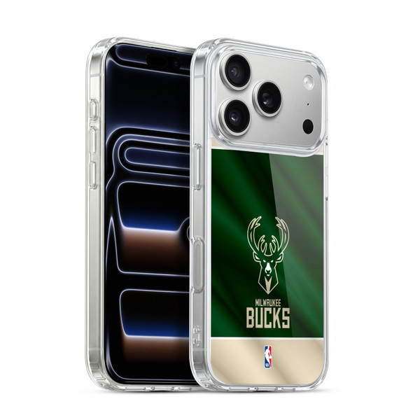 NBA Milwaukee Bucks Horizontal Banner Soft Gel Case for Apple iPhone 17 Pro