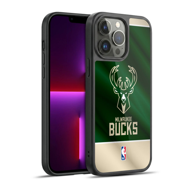 NBA Milwaukee Bucks Horizontal Banner Gel Armour Case For Apple iPhone 13 Pro Max