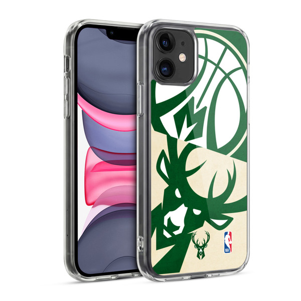 NBA Milwaukee Bucks Half Oversized Soft Gel Case for Apple iPhone 11