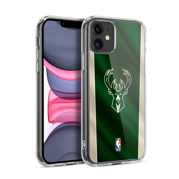NBA Milwaukee Bucks Vertical Banner Soft Gel Case for Apple iPhone 11