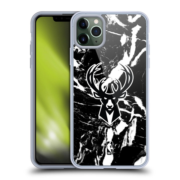 NBA Milwaukee Bucks Black Marble Soft Gel Case for Apple iPhone 11 Pro Max & MagSafe