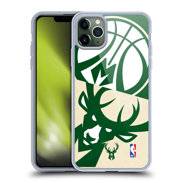 NBA Milwaukee Bucks Half Oversized Soft Gel Case for Apple iPhone 11 Pro Max & MagSafe