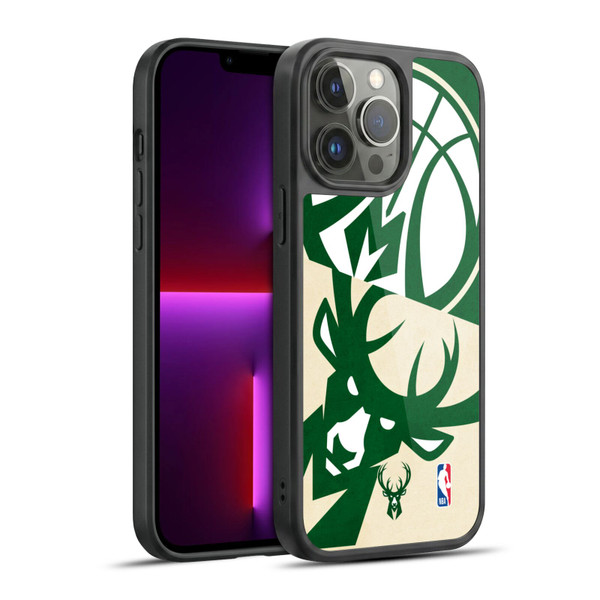 NBA Milwaukee Bucks Half Oversized Gel Armour Case For Apple iPhone 13 Pro Max