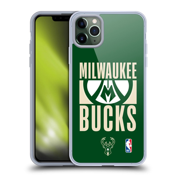 NBA Milwaukee Bucks Typography Soft Gel Case for Apple iPhone 11 Pro Max & MagSafe