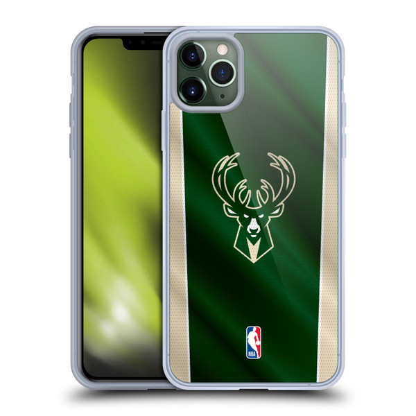 NBA Milwaukee Bucks Vertical Banner Soft Gel Case for Apple iPhone 11 Pro Max & MagSafe