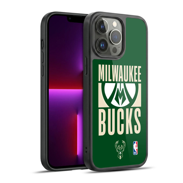 NBA Milwaukee Bucks Typography Gel Armour Case For Apple iPhone 13 Pro Max