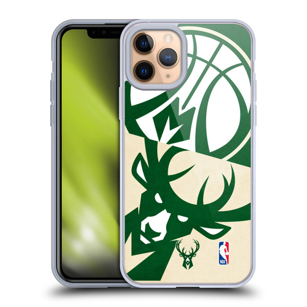 NBA Milwaukee Bucks Half Oversized Soft Gel Case for Apple iPhone 11 Pro & MagSafe