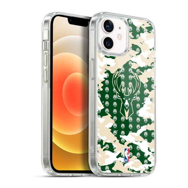 NBA Milwaukee Bucks Camouflage Soft Gel Case for Apple iPhone 12 / iPhone 12 Pro & MagSafe