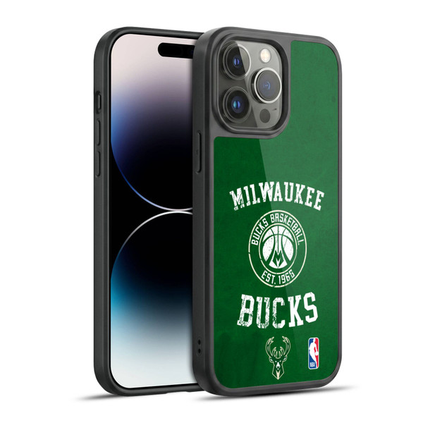 NBA Milwaukee Bucks Distressed Gel Armour Case For Apple iPhone 14 Pro Max