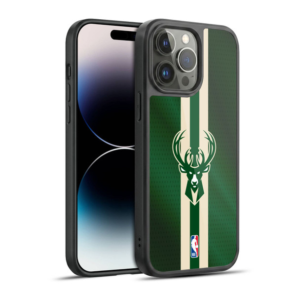 NBA Milwaukee Bucks Stripes Gel Armour Case For Apple iPhone 14 Pro Max
